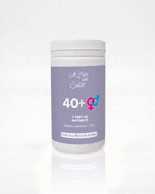 Integratore con 7 fonti di magnesio per stanchezza e benessere dopo i 40 anni